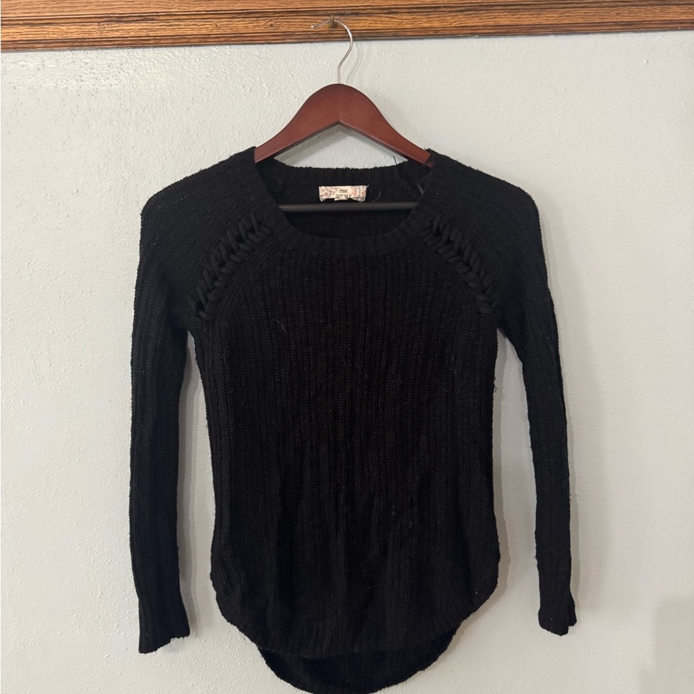 Pink Republic Black Knit Pullover